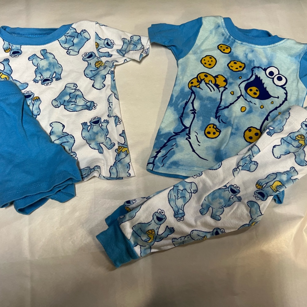 2 pack Cookie Monster pjs